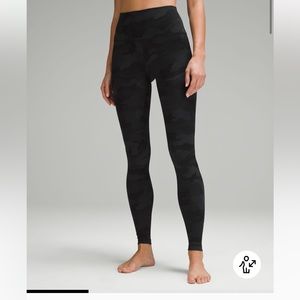 Lululemon Align High Rise- Heritage 365 Camo Deep Coal Multi Size 4 Gently Worn